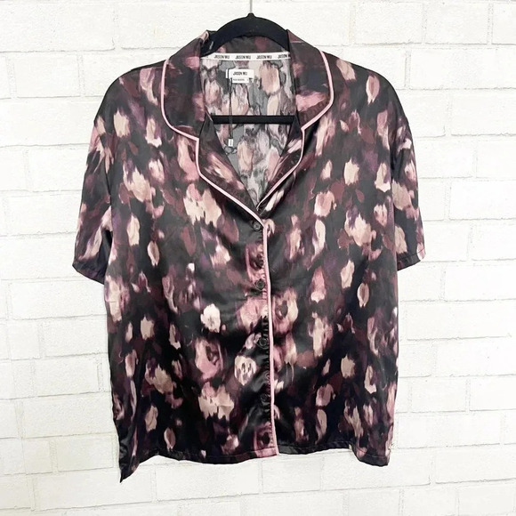 Jason Wu Two Piece Pajama Set Includes Button Front Shirt & Pants Women's Large - Picture 5 of 12